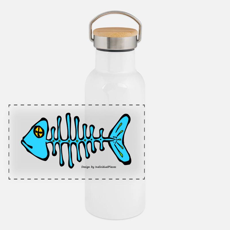 Fischgraete Panorama Thermosflasche mit Bambusdeckel