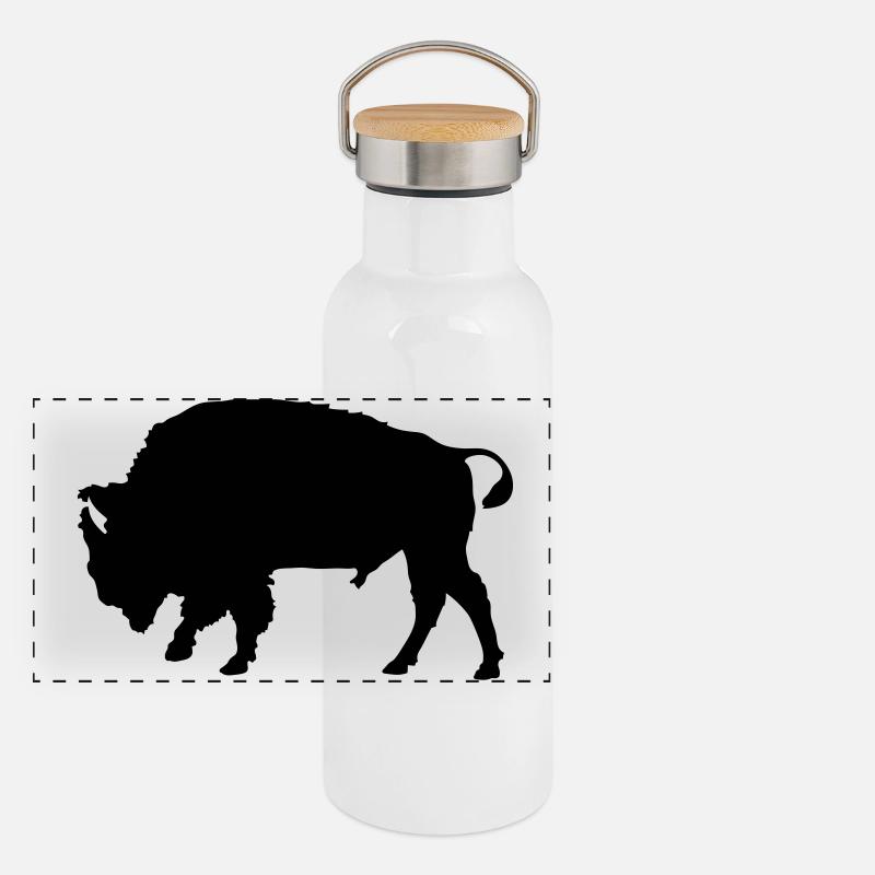 Gourde isotherme avec bouchon en bambou