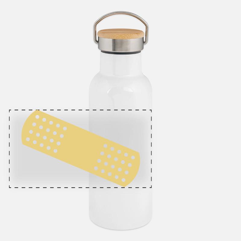 Pansement Gourde isotherme avec bouchon en bambou