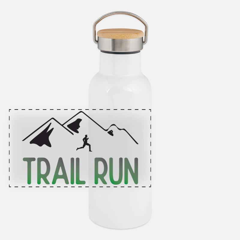 Trailrun Panorama Thermosflasche mit Bambusdeckel