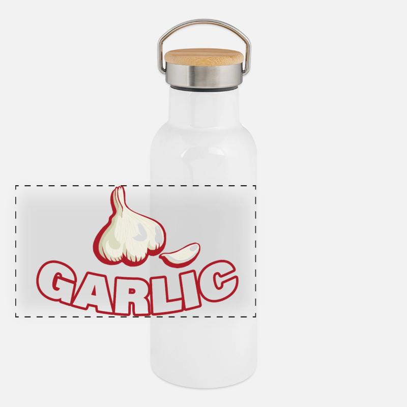 GARLIC Panoramic Thermal Bottle with Bamboo Lid