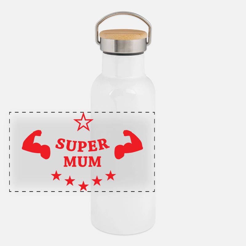 Panorama Thermosflasche mit Bambusdeckel