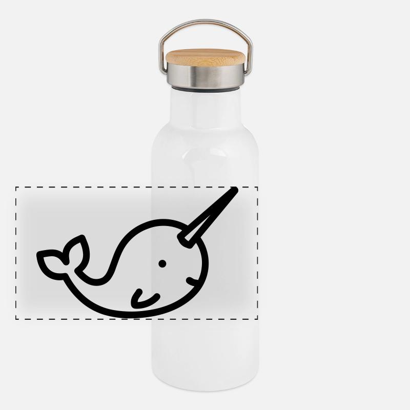 Panorama Thermosflasche mit Bambusdeckel