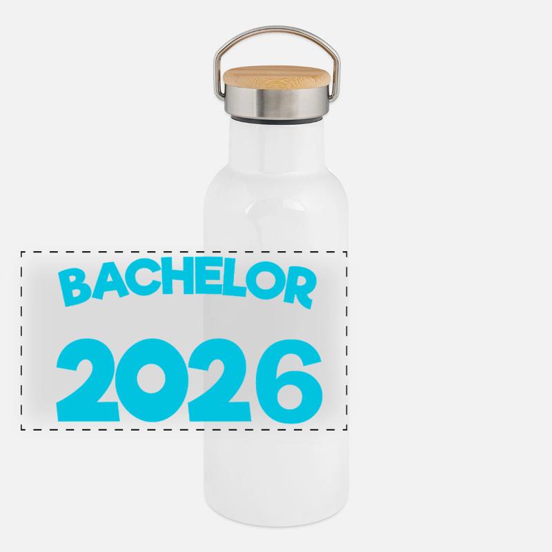 Licence 2026 Remise des diplômes Gourde isotherme avec bouchon en bambou