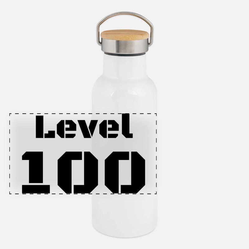 Niveau 100 Gourde isotherme avec bouchon en bambou