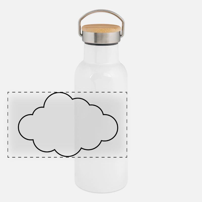 Résumé du nuage Gourde isotherme avec bouchon en bambou