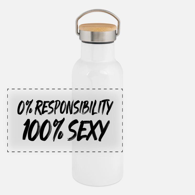 Déclaration de faute de frappe sexy à 100 % Gourde isotherme avec bouchon en bambou