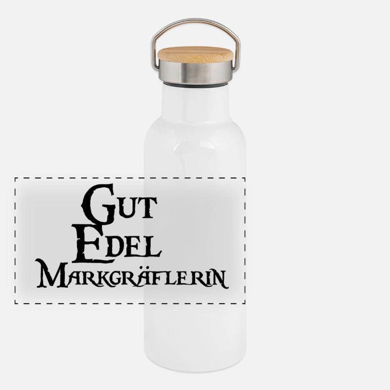 Gut Edel MarkgräflerIN Panorama Thermosflasche mit Bambusdeckel