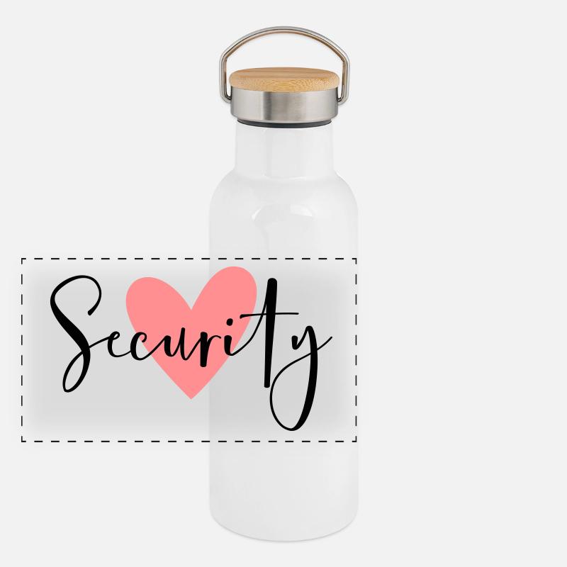 Security pink heart hen party Panoramic Thermal Bottle with Bamboo Lid