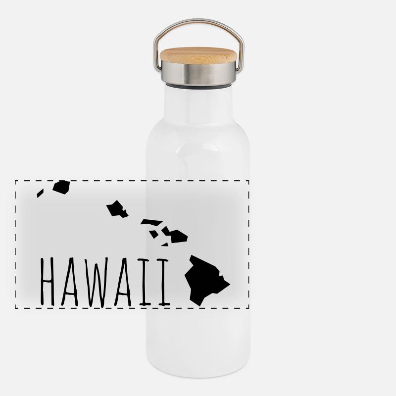 hawaii Panorama Thermosflasche mit Bambusdeckel