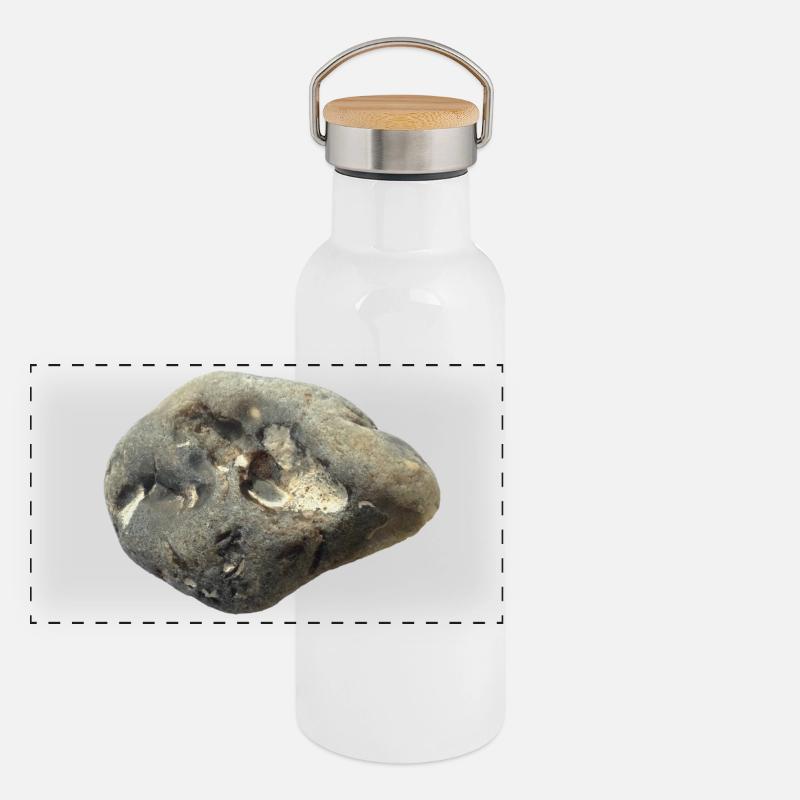 Stein Panorama Thermosflasche mit Bambusdeckel