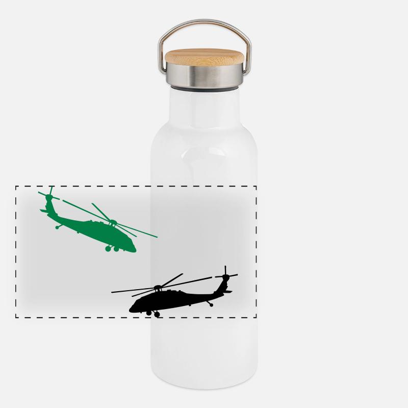 Gourde isotherme avec bouchon en bambou