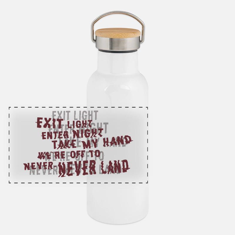 Panorama Thermosflasche mit Bambusdeckel