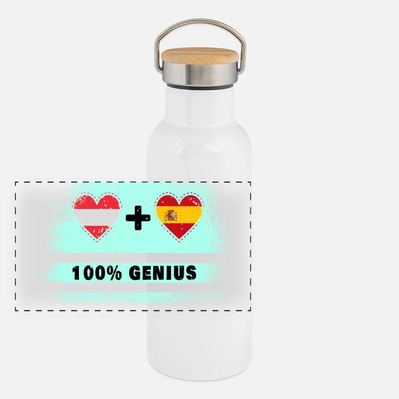 Austria and Spain 100% Ingenious / Gift Panoramic Thermal Bottle with Bamboo Lid