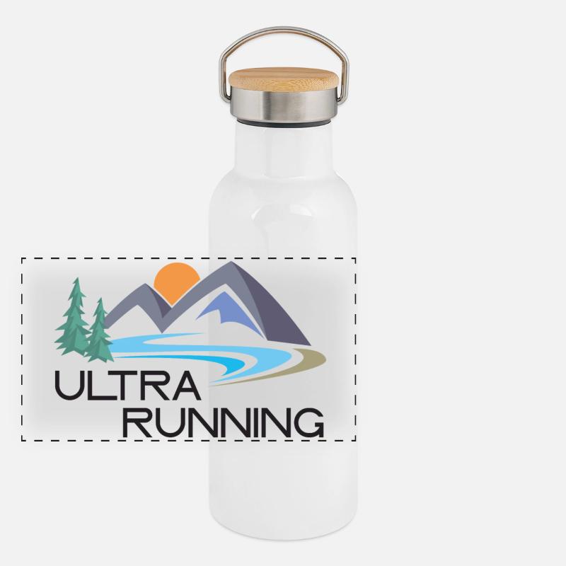 Ultra Running Gourde isotherme avec bouchon en bambou