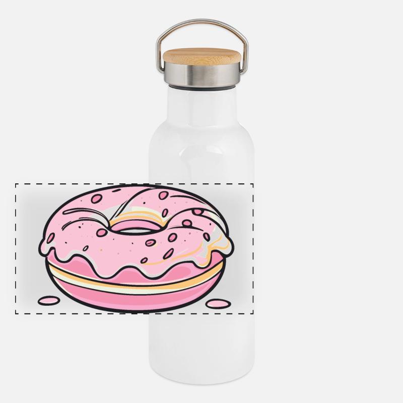 Panorama Thermosflasche mit Bambusdeckel