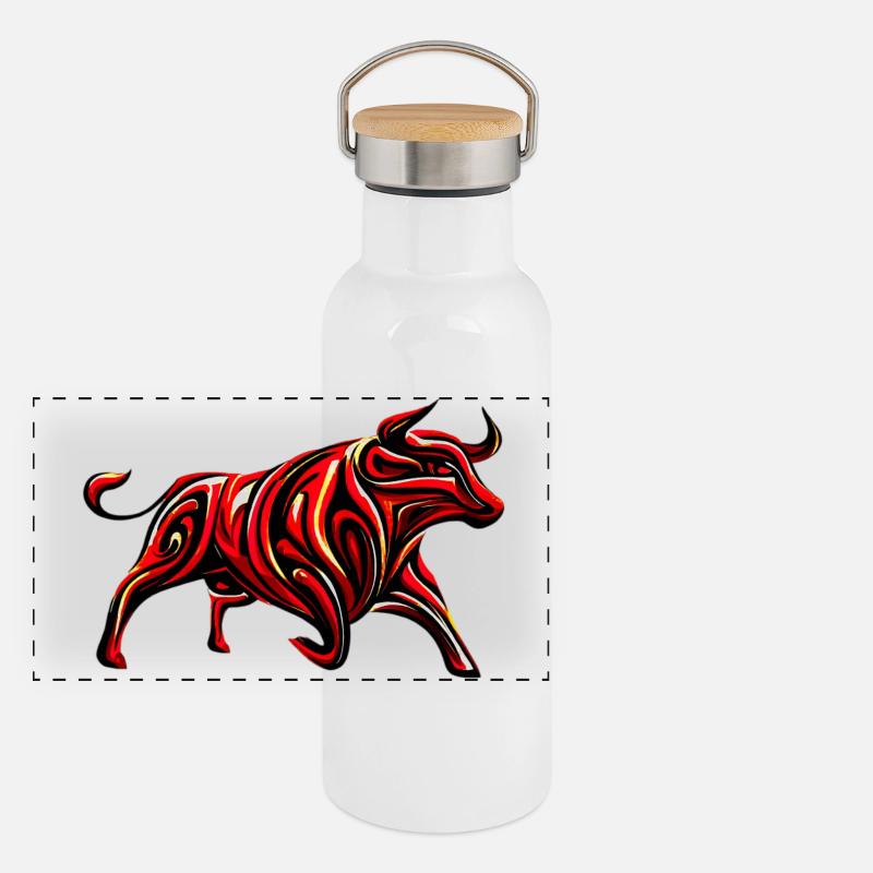 Taureau Gourde isotherme avec bouchon en bambou