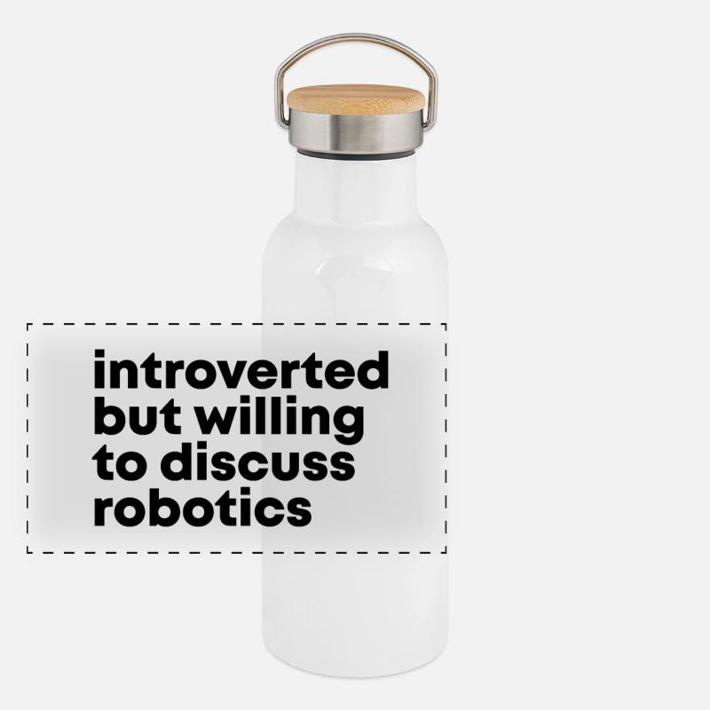 Robotics Panoramic Thermal Bottle with Bamboo Lid