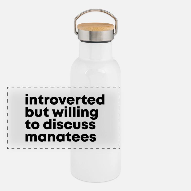 Manatee Panoramic Thermal Bottle with Bamboo Lid