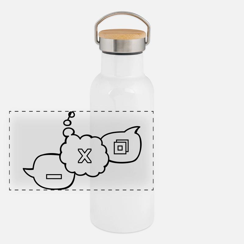 Computer speech bubbles Panoramic Thermal Bottle with Bamboo Lid