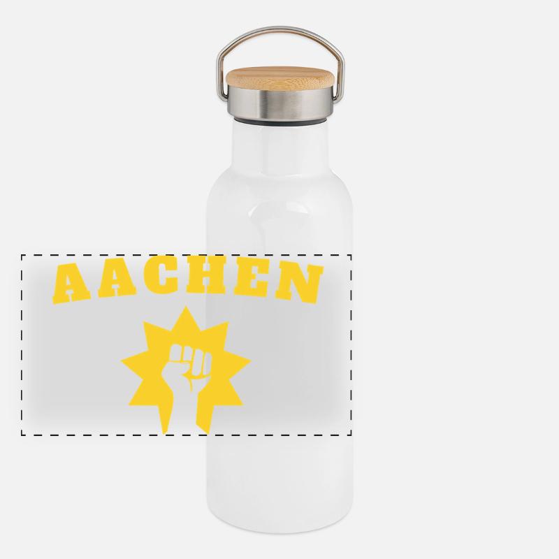 Aix-la-Chapelle Gourde isotherme avec bouchon en bambou