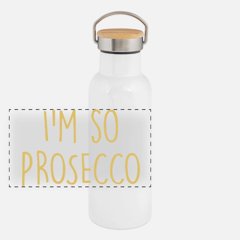 Le Prosecco Gourde isotherme avec bouchon en bambou