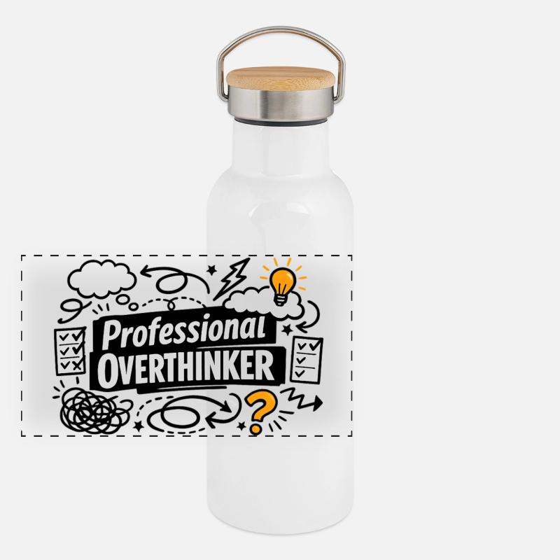 professional overthinker Panoramic Thermal Bottle with Bamboo Lid