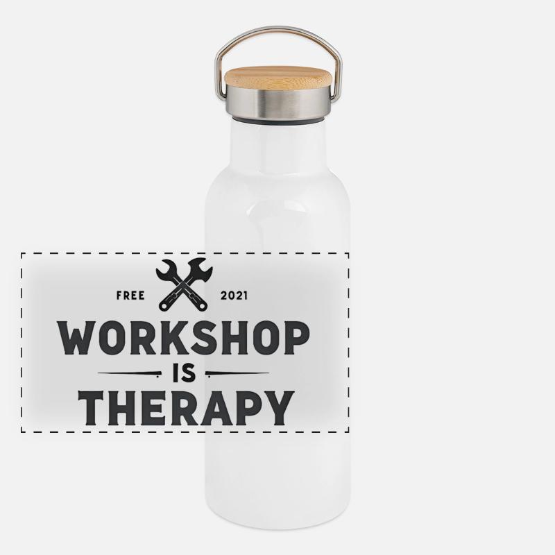 Workshop Ist Therapie Panorama Thermosflasche mit Bambusdeckel