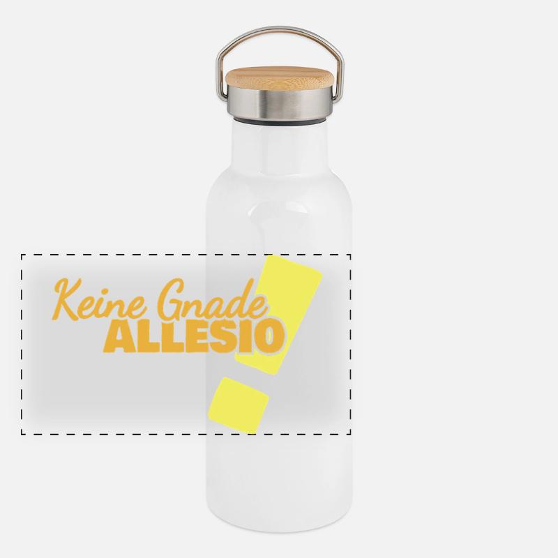 Spruch Allesio Panorama Thermosflasche mit Bambusdeckel