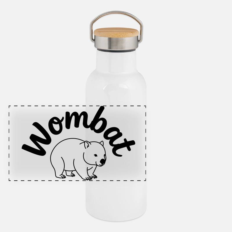 Wombat Gourde isotherme avec bouchon en bambou