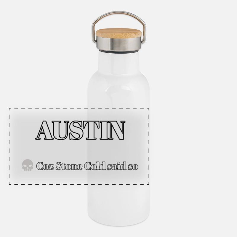 Panorama Thermosflasche mit Bambusdeckel