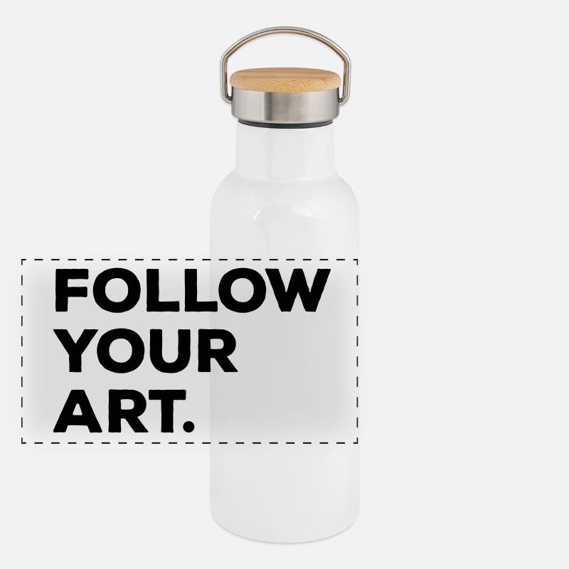 Suivez votre art Gourde isotherme avec bouchon en bambou