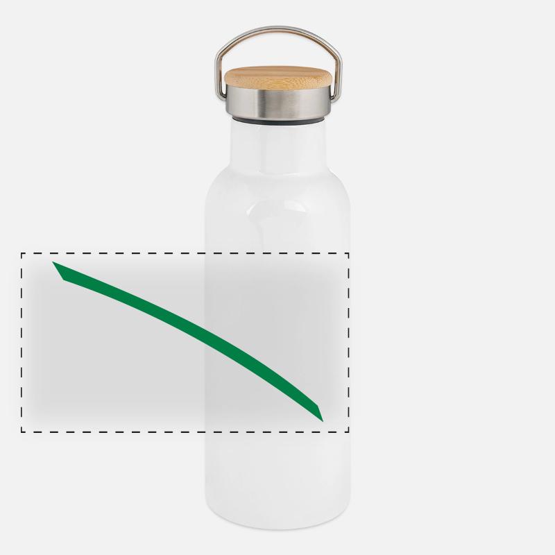 Vert tiret Gourde isotherme avec bouchon en bambou