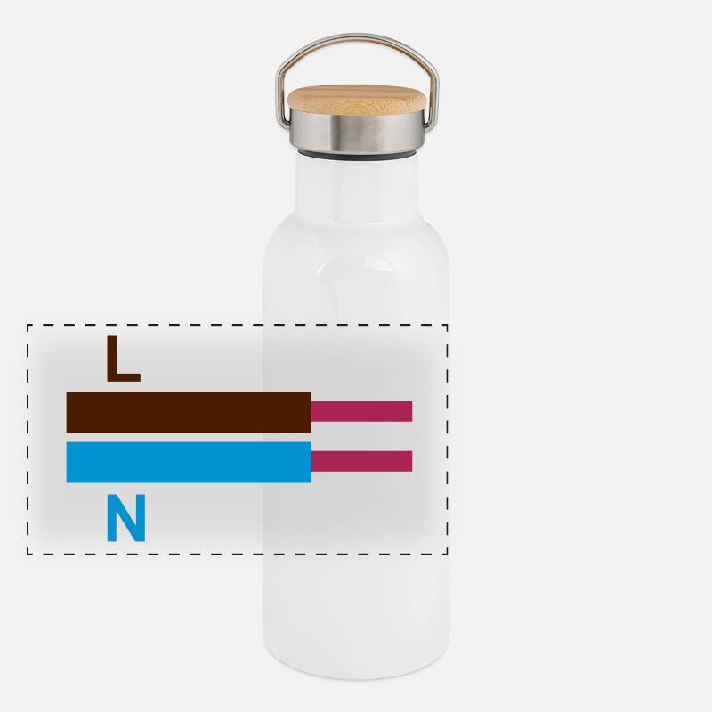 câbles électriques Gourde isotherme avec bouchon en bambou