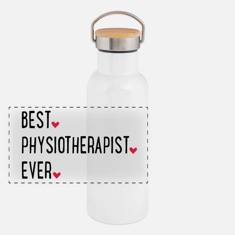 Physiotherapeut Panorama Thermosflasche mit Bambusdeckel