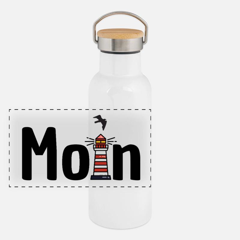 Phare de Moin Seagull Gourde isotherme avec bouchon en bambou