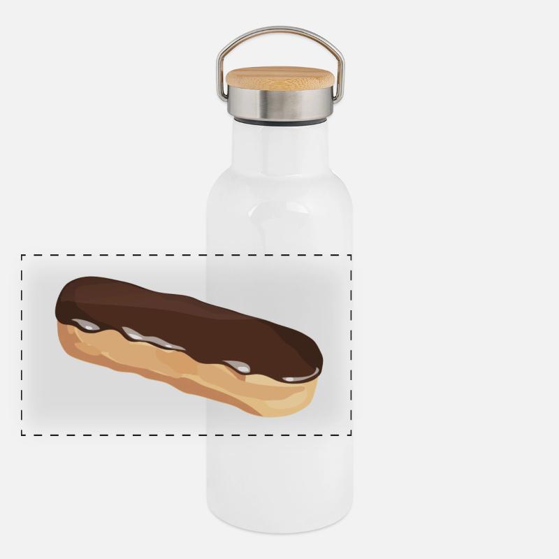eclair_chocolat Panoramic Thermal Bottle with Bamboo Lid