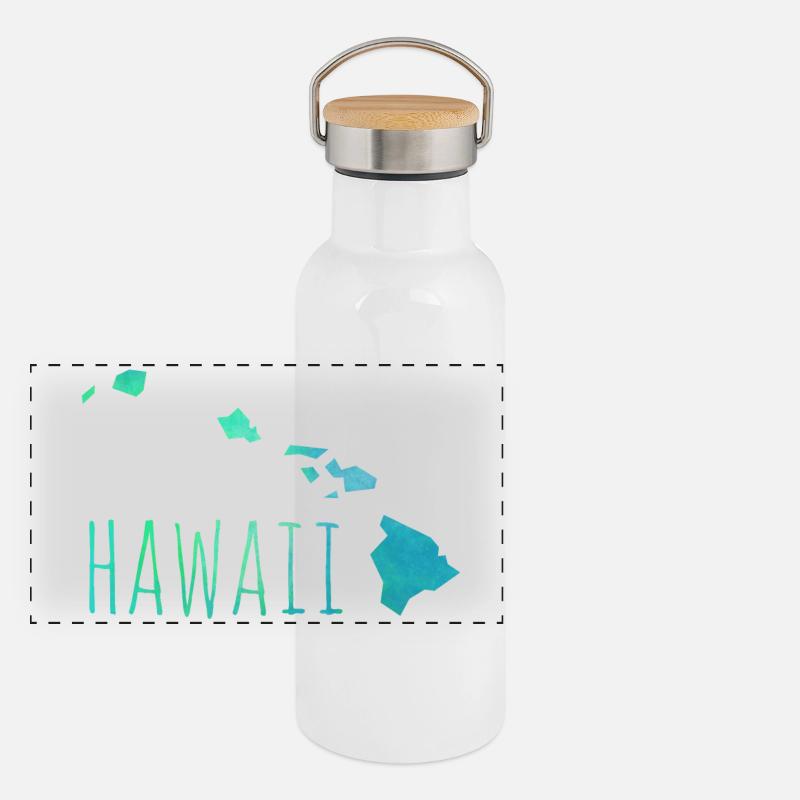 hawaii Panoramic Thermal Bottle with Bamboo Lid