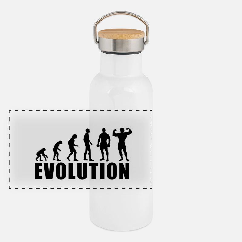 Cadeau EVOLUTION BODY BUILDING Gourde isotherme avec bouchon en bambou