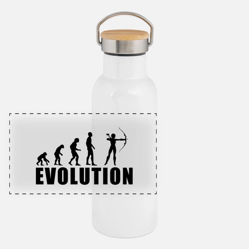 EVOLUTION BOGENSCHIESSEN Geschenk Gourde isotherme avec bouchon en bambou