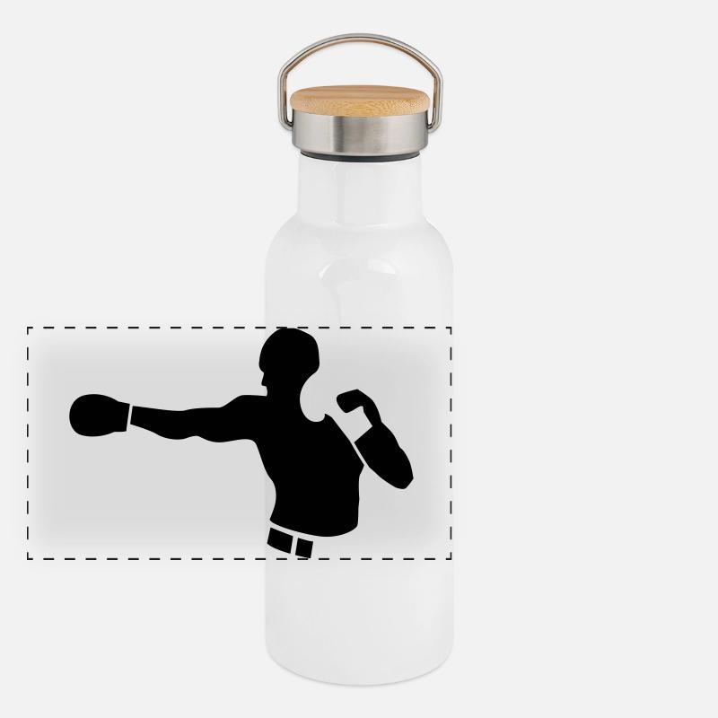Panorama Thermosflasche mit Bambusdeckel