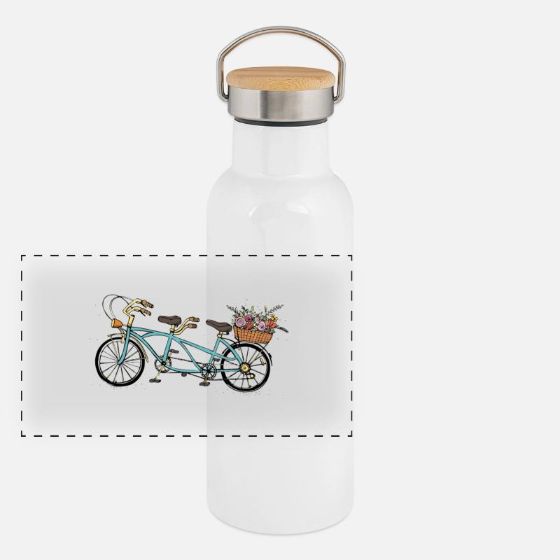 Flowers Tandem Panoramic Thermal Bottle with Bamboo Lid