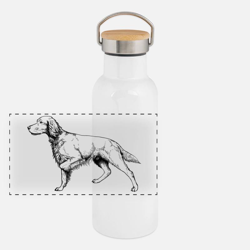 Setter vorstehend Panorama Thermosflasche mit Bambusdeckel