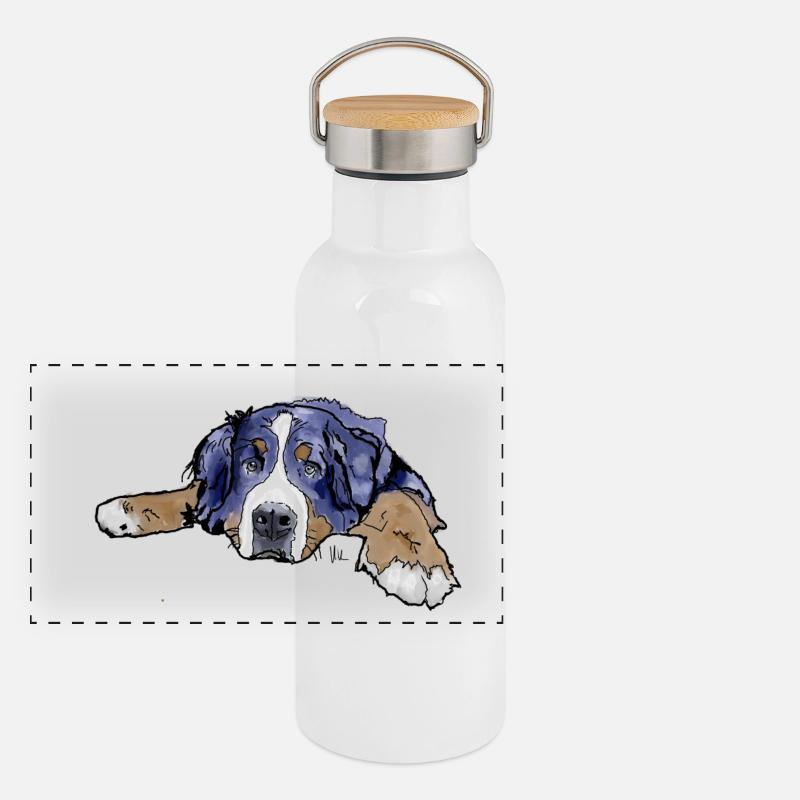 Bouvier bernois Gourde isotherme avec bouchon en bambou