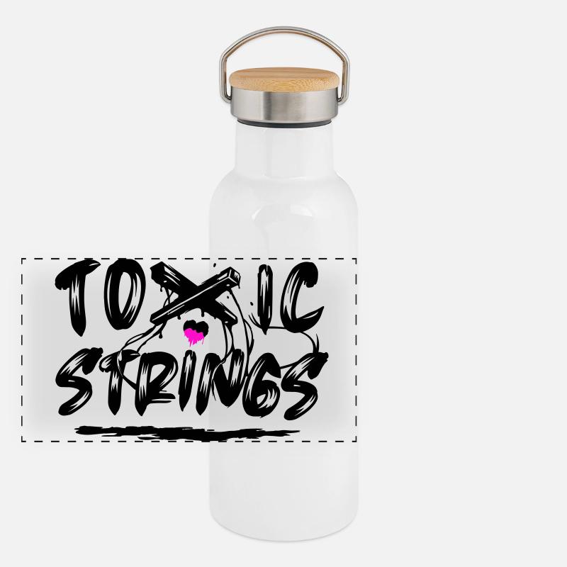 Toxic Strings 2 Farben Panorama Thermosflasche mit Bambusdeckel