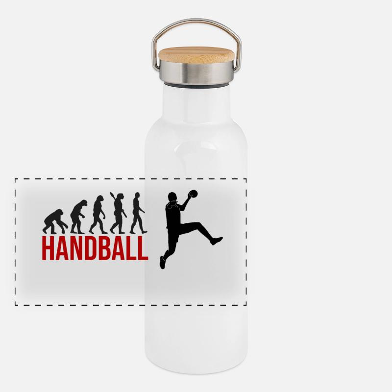 Evolution Handball Panorama Thermosflasche mit Bambusdeckel