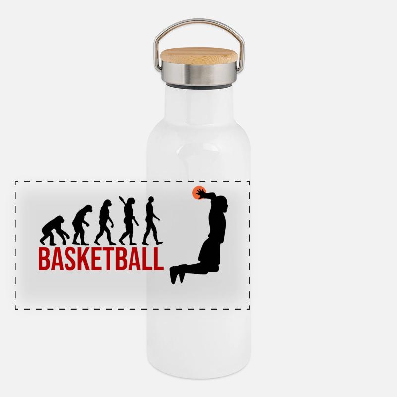 Evolution Basketball Panorama Thermosflasche mit Bambusdeckel