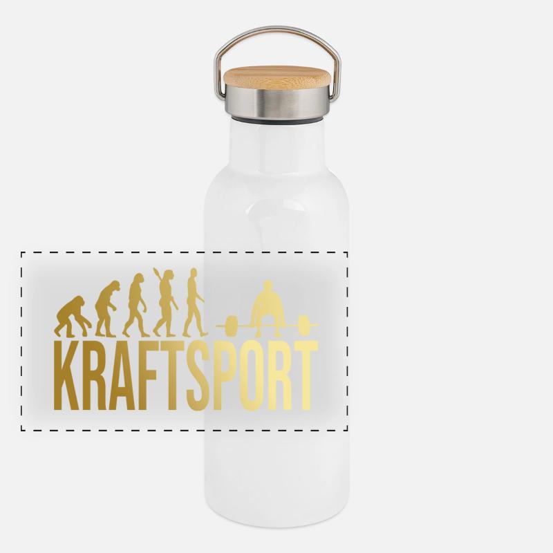 Evolution Kraftsport Panorama Thermosflasche mit Bambusdeckel