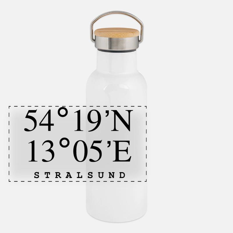 Panorama Thermosflasche mit Bambusdeckel