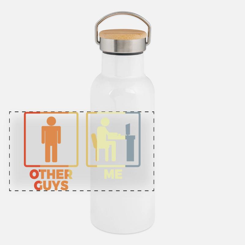 Panorama Thermosflasche mit Bambusdeckel